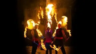 Feuershow mit Luftartistik, Akrobatik und Feuerk&uuml;nstlern buchen