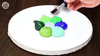 Simple Colorful Heart Acrylic Painting on Canvas Step by Step | Relaxing Art Videos