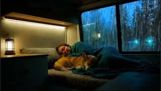 Cozy Car Rain & Thunderstorm Ambience 🌧️ | Calming Sounds for Deep Sleep, Anxiety & Stress Relief