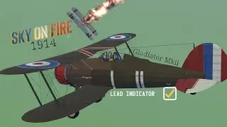 Gladiator Mkii [WW1 texture] Sky on Fire : 1940 gameplay 