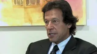 Imran Khan, Chancellor of University of Bradford.  Interview 16 July
