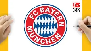HOW TO DRAW THE BAYER MUNCHEN FOOTBALL TEAM LOGO STEP BY STEP #bayernmunich