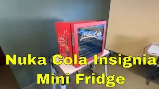 Custom-Wrapped Nuka Cola Insignia Mini Fridge