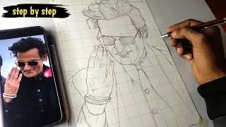 Dhurandhar Movie Akshaye Khanna Drawing, Akshaye Khanna Entry Scene, Step by step, Outline Tutorial🔥