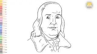 Benjamin Franklin drawing easy 02 | How to draw Benjamin Franklin step by step | Art janag
