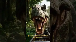 T-Rex Ke Beech Jurassic Roller Coaster 😱🦖 | 360&deg; POV Ride#ai #cartoon #shortvideo