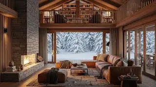 Late Night Jazz Sounds for Peaceful Sleep ❄️ Winter Cabin