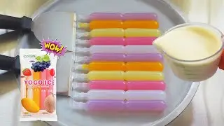 ASMR | ICE YOGO ICE CREAM ROLLS | Comes in grape, honey melon, mango, lychee and strawberry flavour!