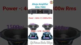 Ahuja Amplifier XDA 7002 With Speaker L18 - SW 1500 Watt Price 2025