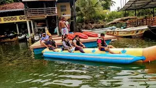 Banana Boat   Ride in Srilanka  // #srilanka  banana water drive# // Deepa's tea time vlog