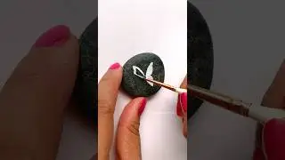Painting Butterfly On Stone 🦋 😱 #shorts
