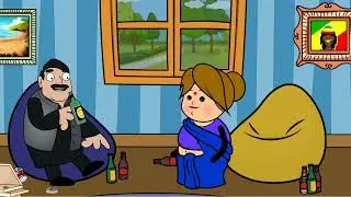 how to talk with wife when you are 🥴🍺drunk@drawingtransformation #tweencraftvideo #husbandwifecomedy