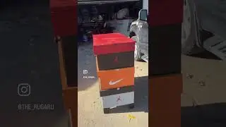 Nike Air Jordan shoe box hand made wooden Dresser #Shoes #Nikes #AirJordan