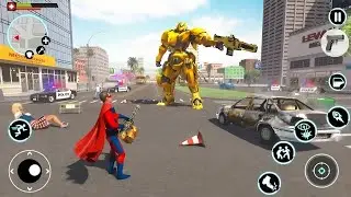 Flying Super Hero Crime Battle - Hide Tank Fighting City - Android Gameplay 