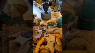 making tea coaster pad | woodwork #woodcraft #shorts