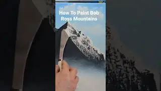How to Paint Bob Ross #Mountains #shorts