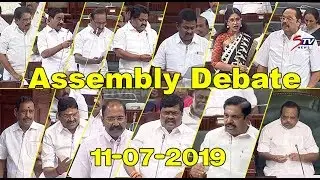 Tamil Nadu Assembly (Debate) | Tamil Nadu Assembly today 11/07/2019 | P Dhanapa|STV