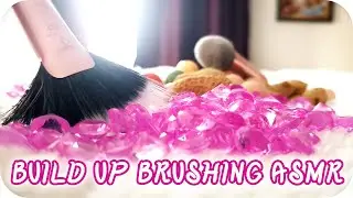 ASMR Build Up Brushing Loose Items Only Face Brushing (Nuts, Gems, Gumballs, Marbles)