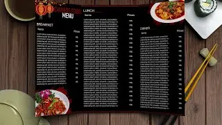 How to make Tri-Fold Chinese Food Menu Design