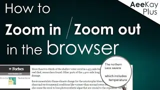 How to Zoom in / out in web browser | Browsertips#4
