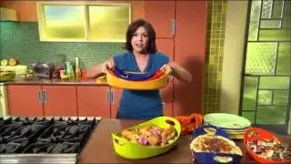 Rachael Ray Stoneware 3-Quart Large Oval Bubble   Brown Baker, Yellow.mp4