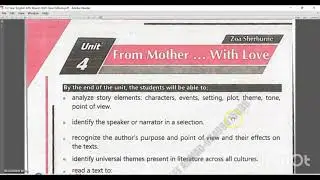 From Mother With love|| Urdu Explanation|| 1st Year English|| Reading and Translation|| Unit# 04||