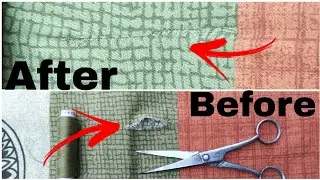 Bed sheet hole repair | mending clothes at home by your self