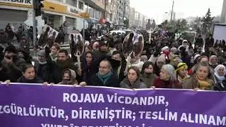 Rojava'ya dönük saldırılara karşı halkımızla beraber Kızıltepe'de yürüyoruz