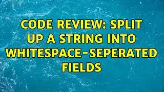 Code Review: split up a string into whitespace-seperated fields