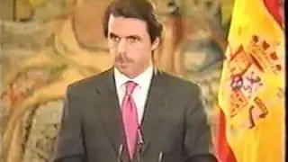 Aznar - Visita de Tony Blair a Madrid