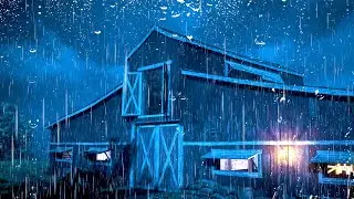 Heavy Rain Sounds at Night - Sleep, Study, Relax. Ambient Noise Rainstorm
