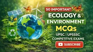 Ecology & Environment MCQ 2026 # Ecosystem important questions # पर्यावरण एवं पारिस्थितिकी तंत्र mcq