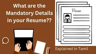 What are the  Mandatory Details to write a Resume | For Freshers | Important Details | Resume |tamil