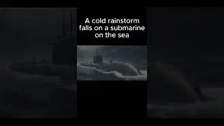 Giant Submarine Confronting Angry Waves and Thunderstorms  #shorts