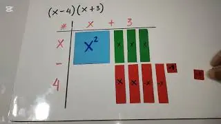 Algebra Tiles (X-4)(X+3)