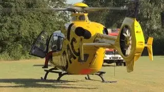 [SCHWERE VERBRENNUNGEN NACH GRILLUNFALL] -| Rettungshubschrauber Christoph Europa ~ [VERPUFFUNG]