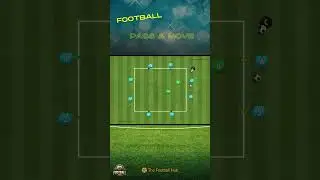 Pass and move football drill to get your players thinking sharp. #footballtraining #soccerdrills