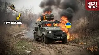 Russia-Ukraine War: Double Strike! Russian Drones Annihilate Western Armor in Seconds!