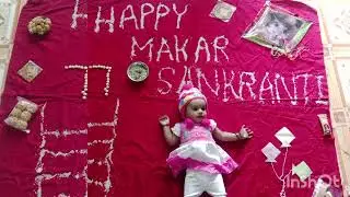 Baby girl photoshoot in makar Sankranti theme