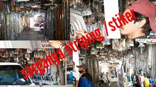 PASANG STRIPING ATAU STIKER KENDARAAN  DI TOKO. PA UMAR  JL SESKO AU. LEMBANG
