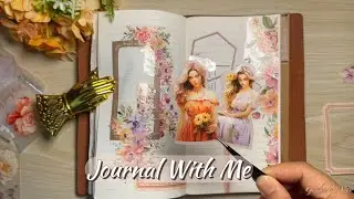 Journal With Me 💞 Aesthetic Girl Floral Journal Idea 