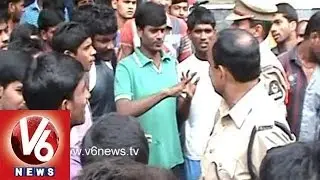 Nizam College Students - Police Security - YCP Meet