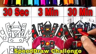 Drawing Speakerman in 30 sec, 3 min, and 30 min | Skibidi Toilet | CunsArt - Dibujo