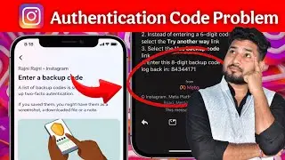 Two factor authentication instagram || enter a backup code instagram