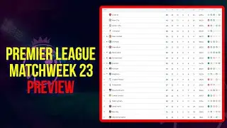 Premier League Round 23: FIXTURES & STANDINGS! (Title Race Update)
