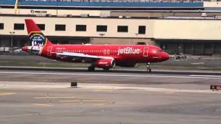 Jet Blue N615JB Landing Runway 13L AT JFK