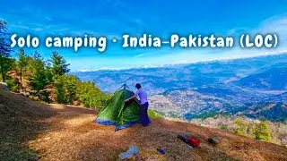 SOLO CAMPING WITH AMAZING VIEW OF INDIA-PAKISTAN BORDER &bull; CRAFTING STOVE &bull; BUSHCRAFT COOKING &bull; ASMR