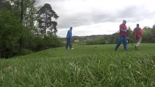 The Bristol Golf course hole 3. Four ball teeing off
