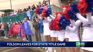 Folsom High School football team gets spirited send-off for state championship game