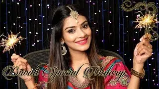 Diwali Makeup | Indian Festive Look | Simple Glam Diwali Makeup | Traditional Diwali Makeup  Look